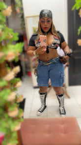 Dess denim cargo jorts
